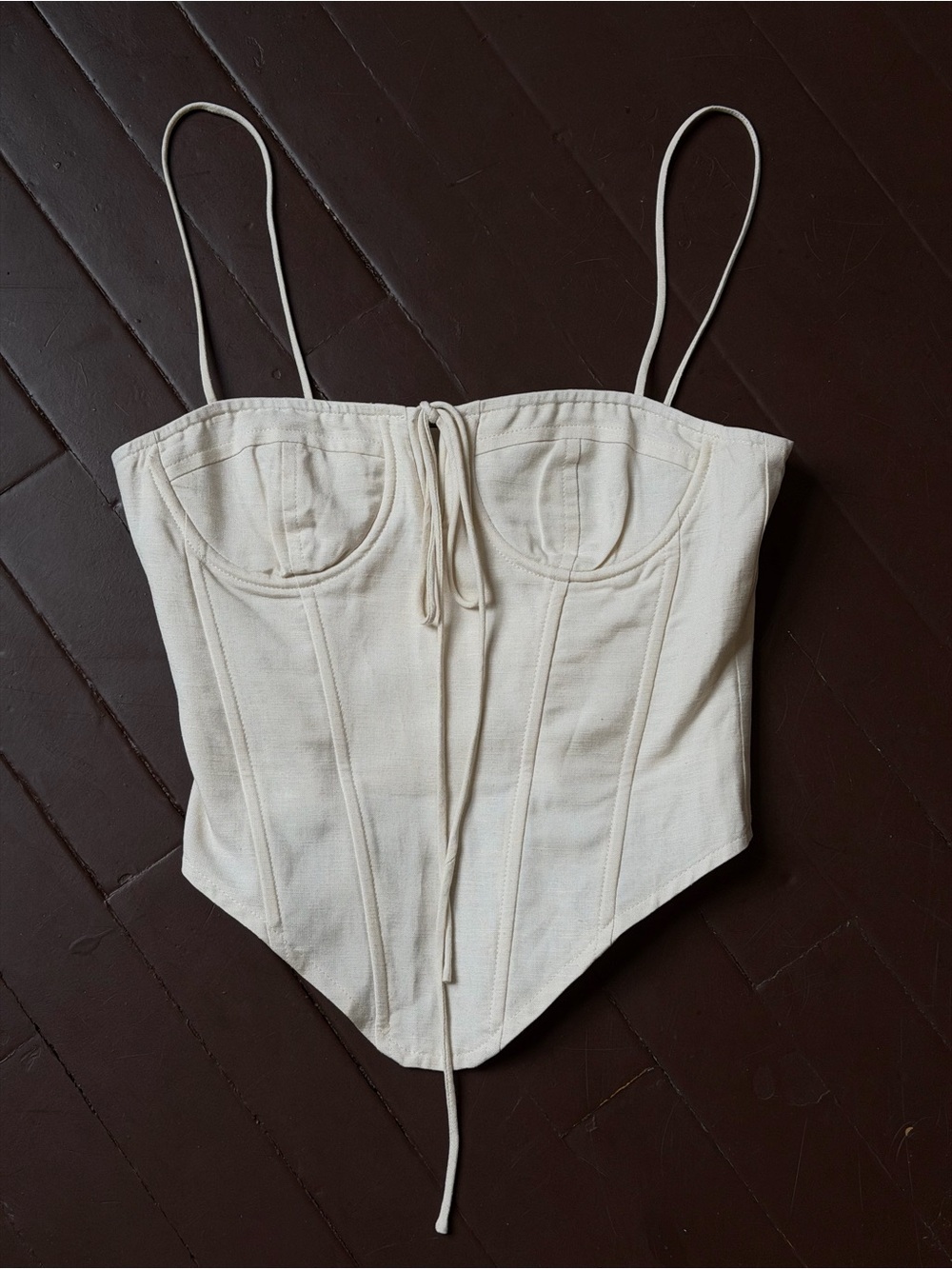 Lioness Cream Bustier Corset Tank